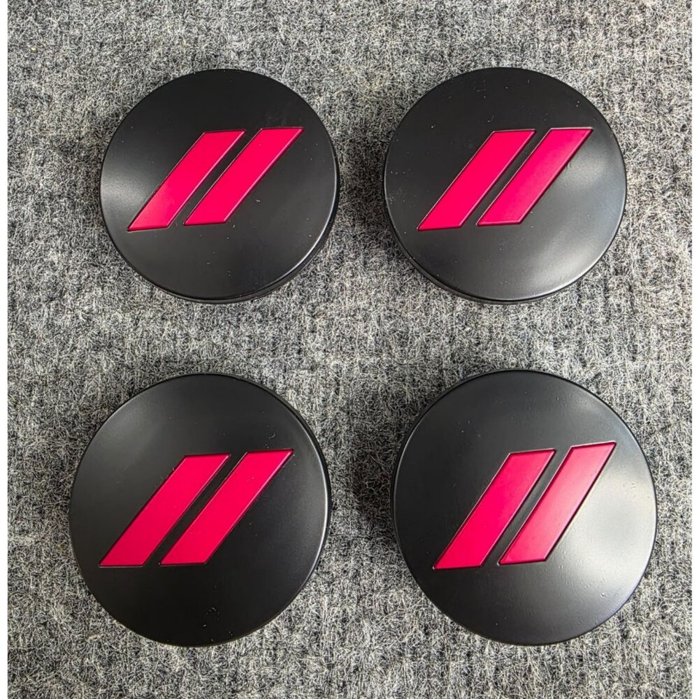 4x 63mm 2.48" Black Red Car Wheel Center Hubcap for 300C Charger Challenger SRT
